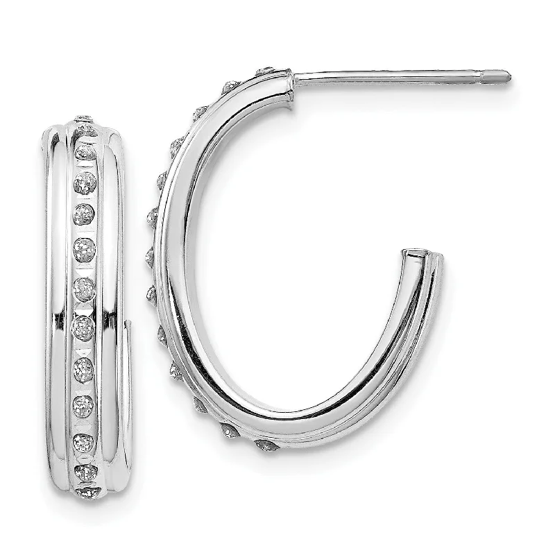 High-End Sparkle, Low-End Prices – Jewelry Sale Live Sleek Style Discounts Diamond Fascination Diamond Accent Hoop Earrings in 14KT White Gold