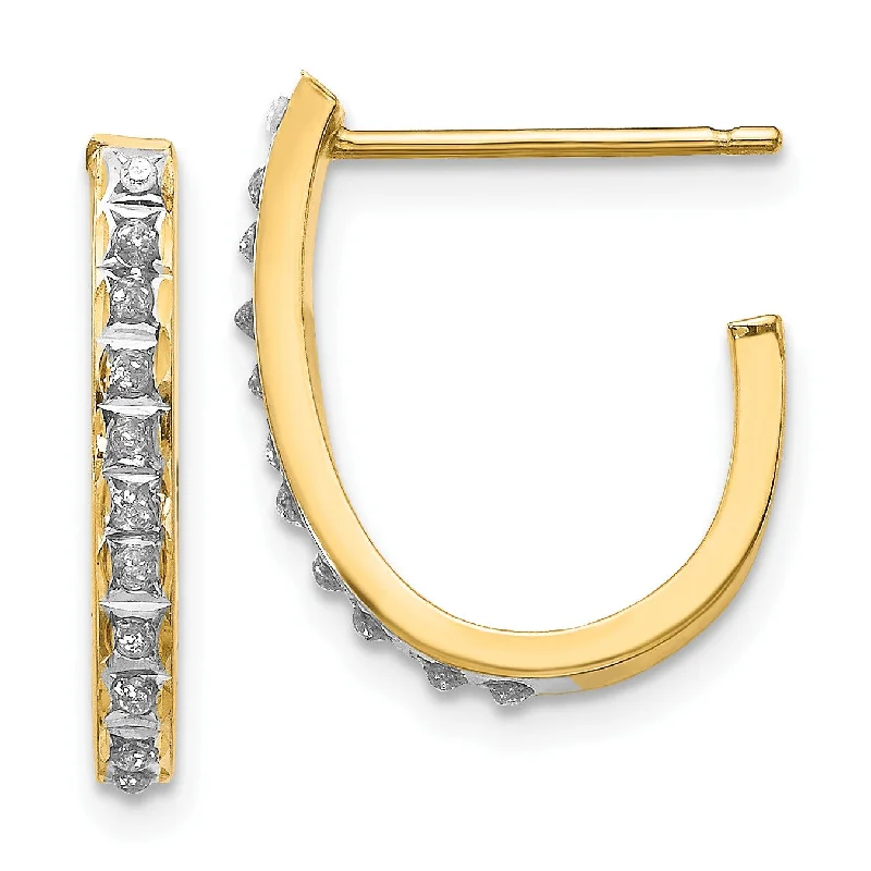 Jewelry Clearance – Final Chance To Save Big New In This Season Diamond Fascination Diamond Accent Hoop Earrings in 14KT Yellow Gold