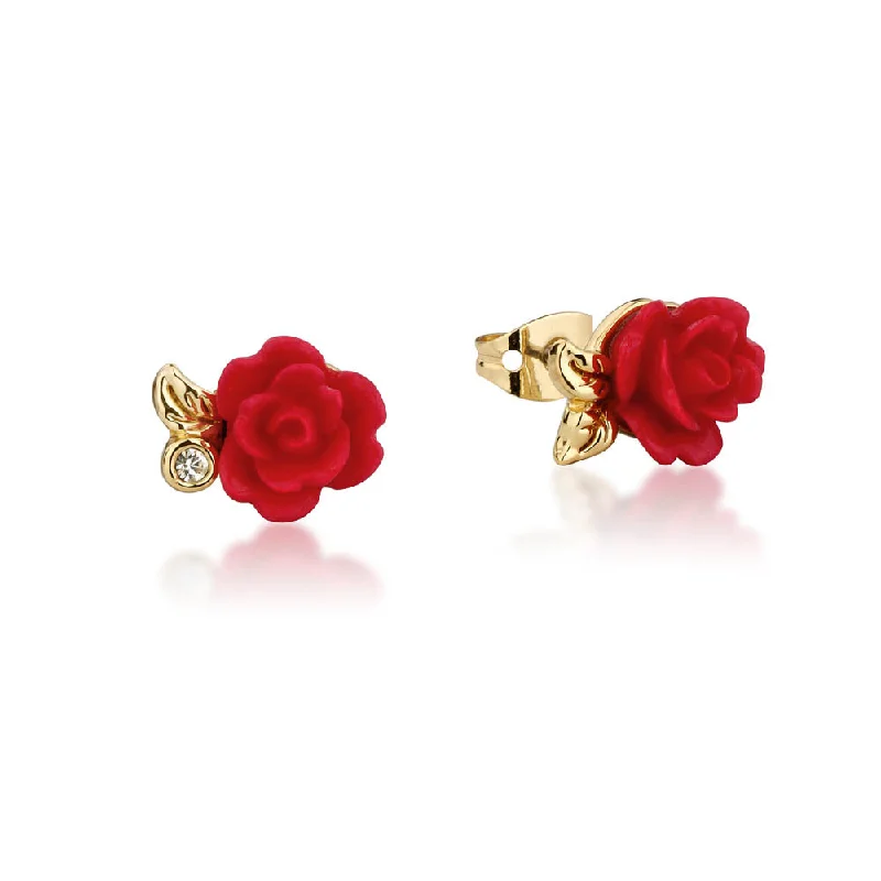 Exclusive Jewelry Offers – Sparkle For Less Trendy Threads DISNEY Beauty and the Beast Enchanted Rose Stud Earrings