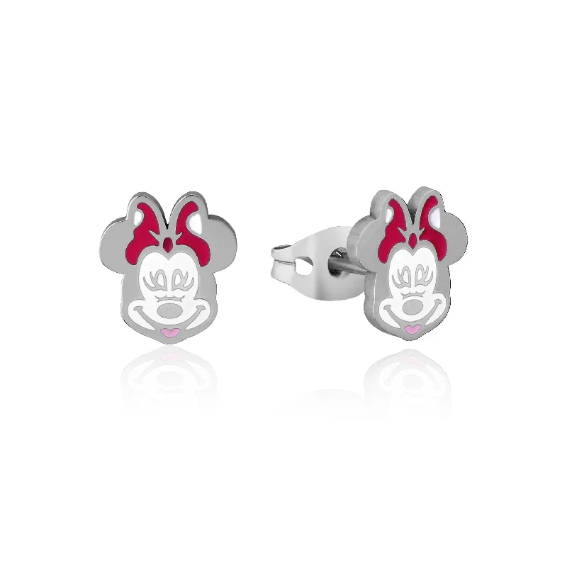 Timeless Beauty, Unbeatable Deals – Jewelry Sale On End Of Season Sale DISNEY Stainless Steel 11mm Animated Minnie Mouse Stud Earrings