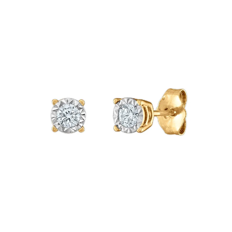 Elegant Jewelry At Unbeatable Offers – Shop Before It's Gone Hot Deals EcoLove 1/4 CTW Lab Grown Diamond Stud Earrings in Yellow Gold Plated Sterling Silver