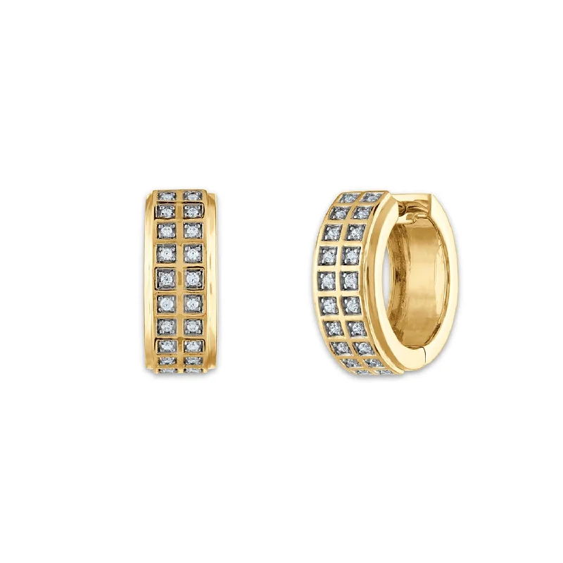 Exclusive Jewelry Sale Event – Shop Now Flirty Fashion Discounts EcoLove 1/4 CTW Lab Grown Diamond Huggie Earrings in Yellow Gold Plated Sterling Silver