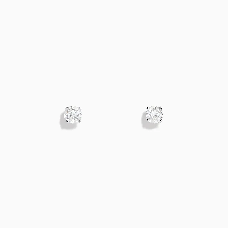 Don't Miss These Dazzling Jewelry Discounts Style Redefined 14K White Gold Diamond Solitaire Stud Earrings 0.50 TCW