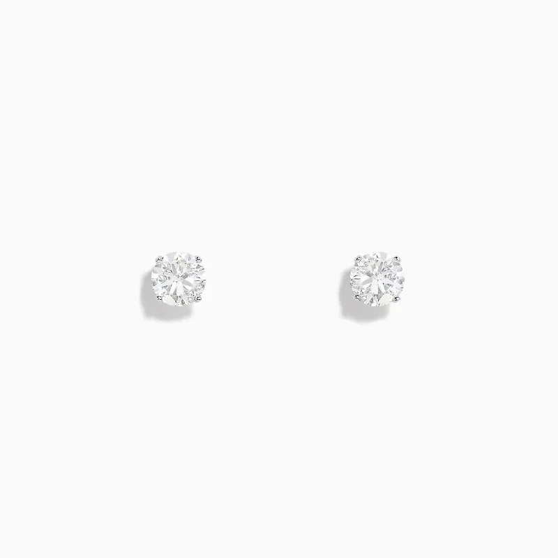 The Perfect Jewelry Piece At The Perfect Discount Trendy Women'S Wear Collection 14K White Gold Diamond Solitaire Stud Earrings 0.75 TCW