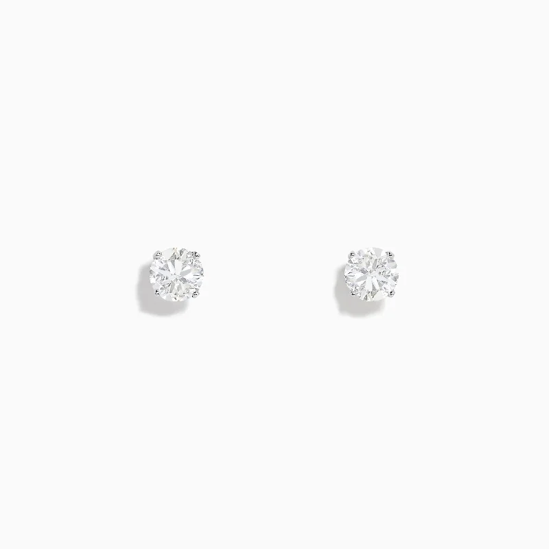 Unmissable Jewelry Clearance – Final Reductions Effortless Style, Endless Impact 14K White Gold Diamond Solitaire Stud Earrings 1.00 TCW