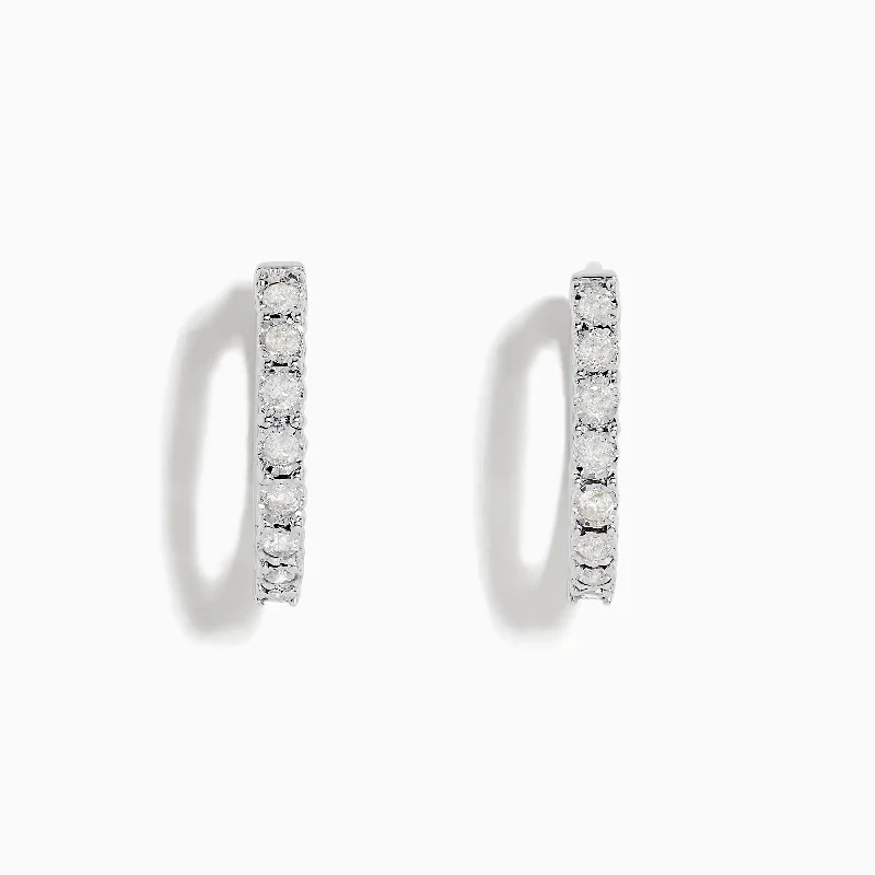 Limited-Stock Jewelry Sale – Once It's Gone, It's Gone High-End Style Discounts 925 Sterling Silver Diamond Hoop Earrings