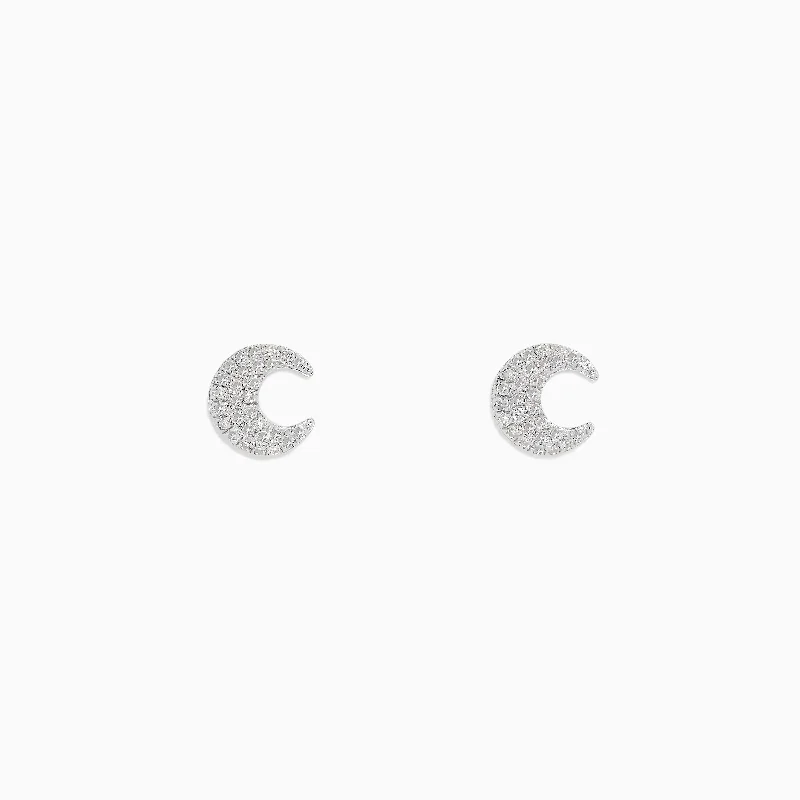 Unmissable Jewelry Clearance – Final Reductions Essentials On Sale 925 Sterling Silver Diamond Moon Earrings