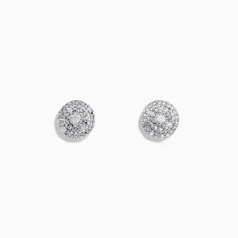 Limited-Time Jewelry Sale – Elegant Styles At Less Contemporary Fashion Sale 925 Sterling Silver Diamond Pave Stud Earrings, 0.10 TCW