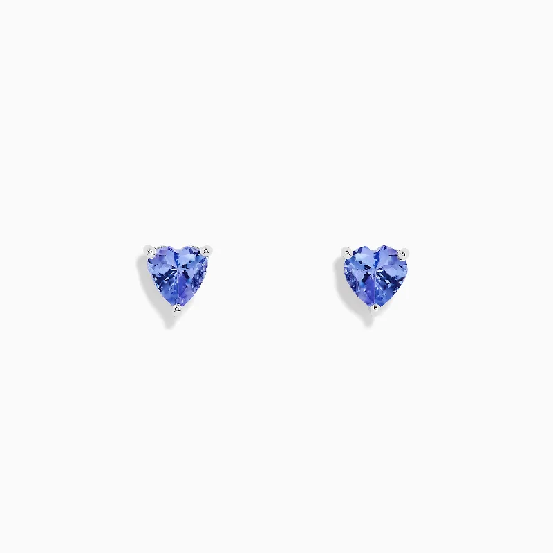 Fashion-Forward Jewelry At Exclusive Discounts Stylish Savings Nahla Siri Sterling Silver Heart Shaped Tanzanite Stud Earrings