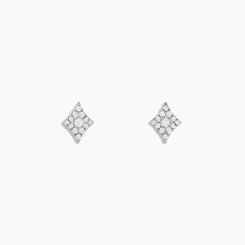 Classic And Modern Jewelry Styles On Sale Chic Trend Collection Casino 14K Yellow Gold Diamond Diamonds Suit Stud Earrings