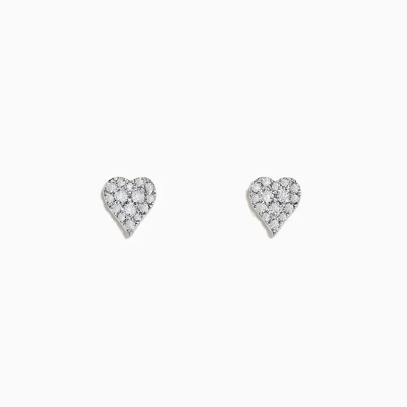 Affordable Elegance – Special Jewelry Sale Now Live Trend Leading Collection Casino 14K Yellow Gold Diamond Heart Stud Earrings