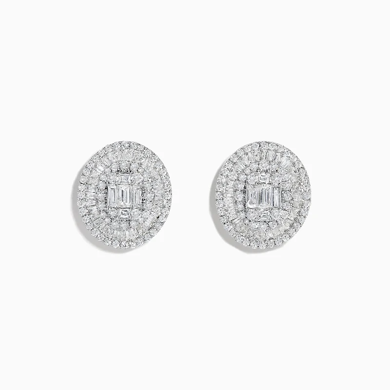 Stunning Jewelry At Even More Stunning Prices Style Breakthroughs Classique 14K White Gold Diamond Stud Earrings