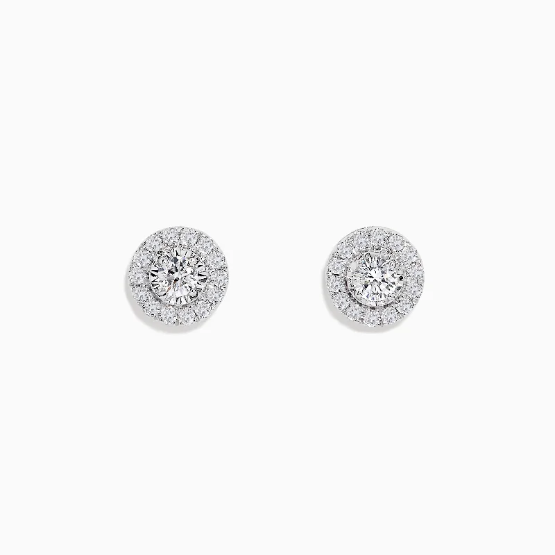 Jewelry Clearance Event – Stock Up Before It's Over Luxury Fashion Pave Classica 14K White Gold Diamond Stud Earrings