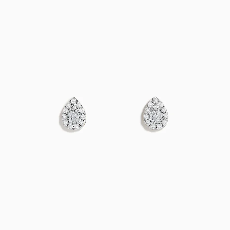 Dazzle With Discounts – Shop Jewelry On Sale Additional Time-Limited Offers Pave Classica 14K Yellow Gold Pave Diamond Pear Shaped Stud Earrings