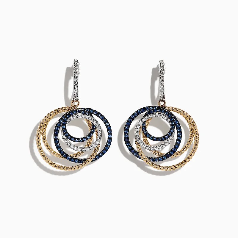 High-Quality Gemstone Jewelry For Special Occasions Browse Our Top Products Royale Bleu 14K 2-Tone Gold Sapphire & Diamond Earrings, 1.11 TCW