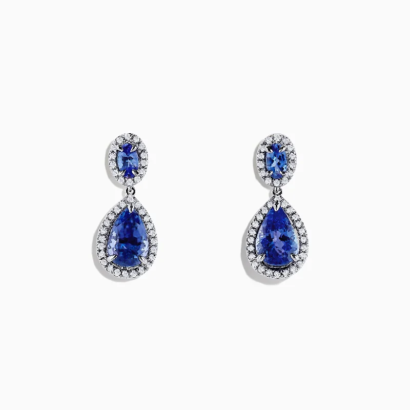 Flash Sale On Stunning Jewelry – Don't Miss Out Fashion Essentials Nahla Siri 14K Gold Tanzanite and Diamond Earrings, 2.90 TCW