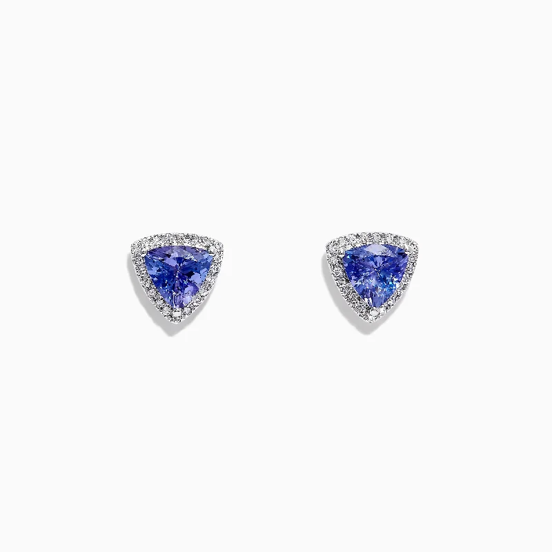 Flash Sale On Exquisite Jewelry – Don't Miss Out Clearance Sale, All Cheap Nahla Siri 14K Gold Tanzanite & Diamond Stud Earrings, 2.34 TCW