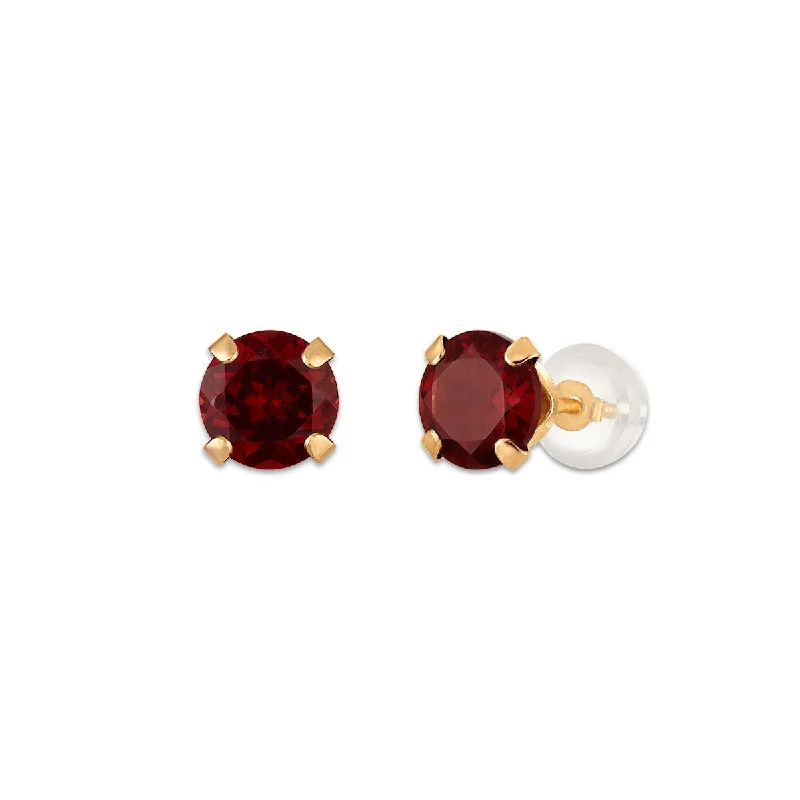 Exclusive Jewelry Sale Event – Shop Now Effortless Style, Endless Impact Garnet Birthstone Stud Earrings in 10KT Gold