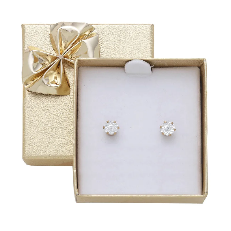 Make Every Moment Shine – Jewelry Discounts Available Spring Fashion Gift Boxed Hypo Allergenic Gold Plated Diamond Studs