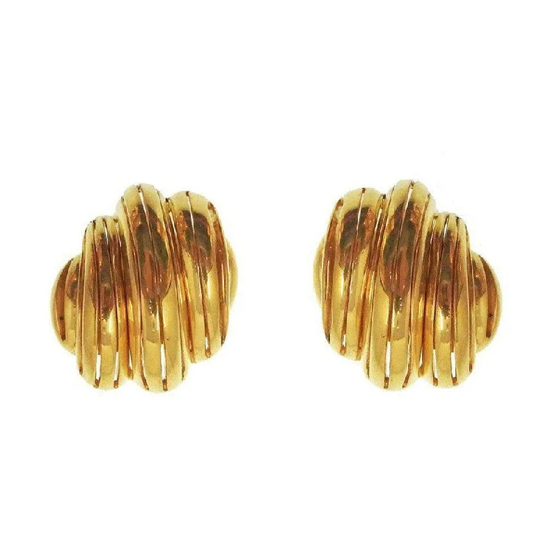 Affordable Gold-Plated Jewelry For Modern Fashion Gold Button Clip Earring