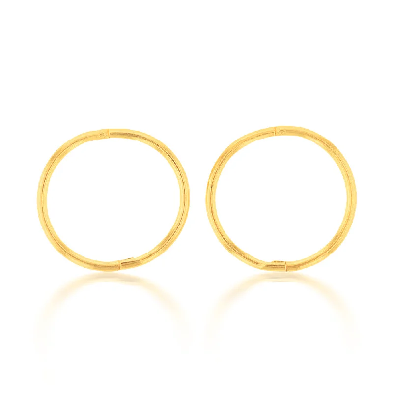 Trending Jewelry Styles Now At Limited-Time Discounts End-Of-Season Clearance Gold Plated Sterling Silver 13mm Plain Sleeper Earrings