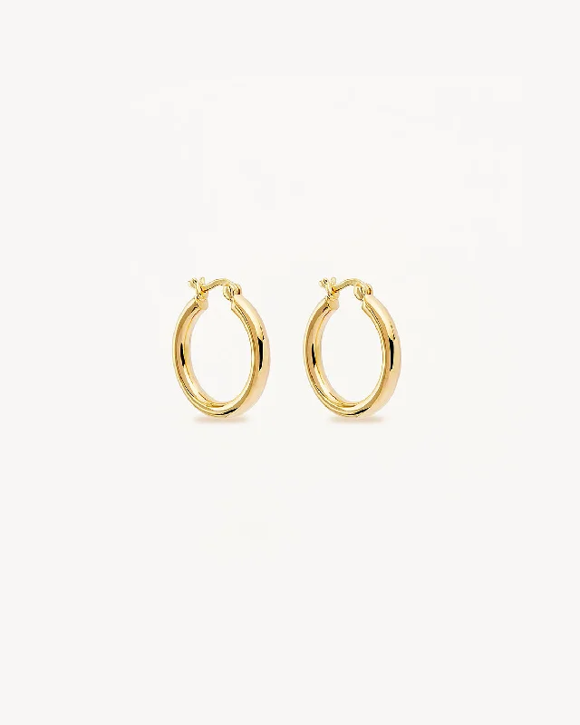 Exclusive Jewelry Offers – Shine For Less 18k Gold Vermeil Sunrise Large Hoops