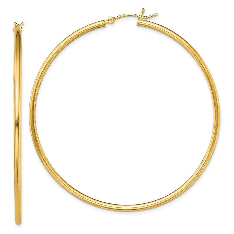 Shop Signature Jewelry Styles At Exclusive Prices Athleisure Style Sale Goldtone Sterling Silver 2X60MM Hoop Earrings