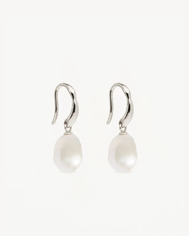 Exclusive Jewelry Sale – Grab Timeless Pieces Now Budget Saver Sterling Silver Harmony Pearl Hook Earrings