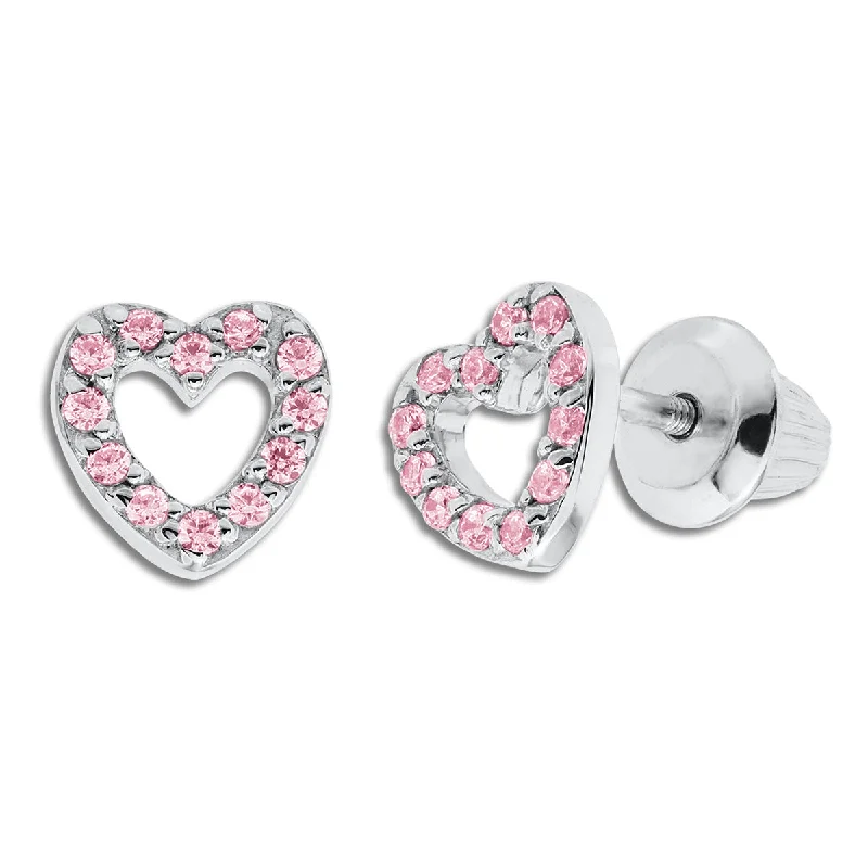 Make Your Outfit Shine With Discounted Jewelry Step Ahead, Lead The Trend Kiddie Kraft Sterling Silver Childrens Heart Stud Earrings