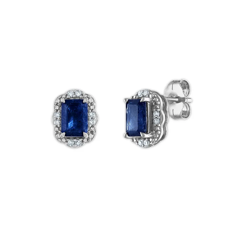 Luxury Jewelry At Unbeatable Discounts Style Upgrade LoveSong Vintage Inspired Sapphire and Diamond Earrings