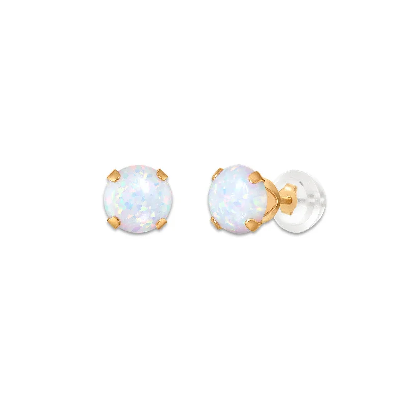 Buy More, Save More – Special Jewelry Discounts Style Revolution Opal Birthstone Stud Earrings in 10KT Gold