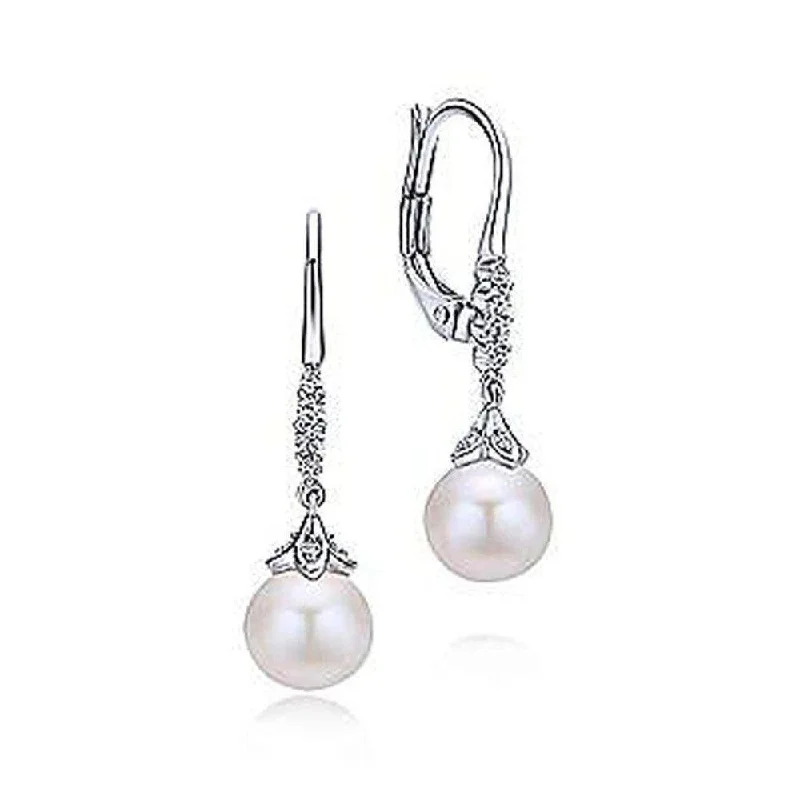 Eco-Friendly Sustainable Jewelry For Conscious Buyers Pearl and Diamond Dangle Earrings