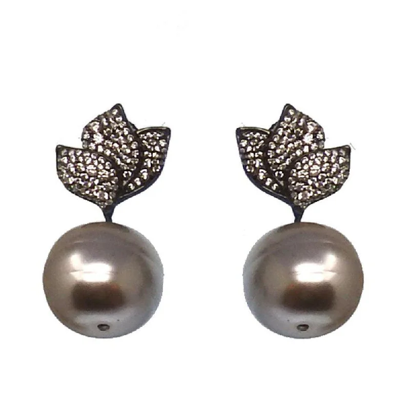 Once-A-Year Jewelry Sale – Grab Your Favorites Now Pearl Drop With Pave Crystal Earrings