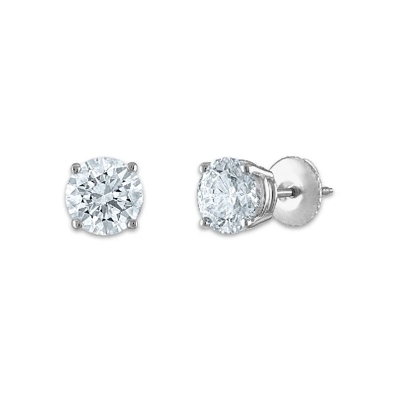 Once-A-Year Jewelry Sale – Grab Your Favorites Now Retro Style Promotions Signature Certificate EcoLove 1-1/2 CTW Round Lab Grown Diamond Solitaire Stud Earrings in 14KT White Gold