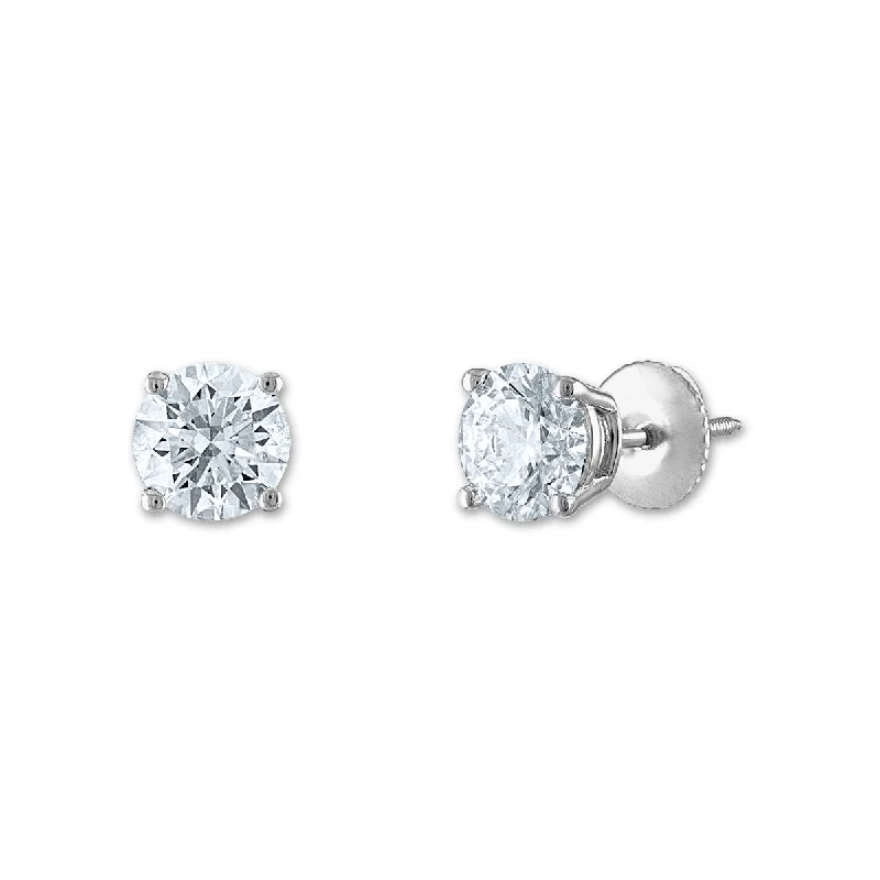 Jewelry Clearance Event – Stock Up Before It's Over Exclusive Fashion Deals Signature Certificate EcoLove 1-1/4 CTW Round Lab Grown Diamond Solitaire Stud Earrings in 14KT White Gold