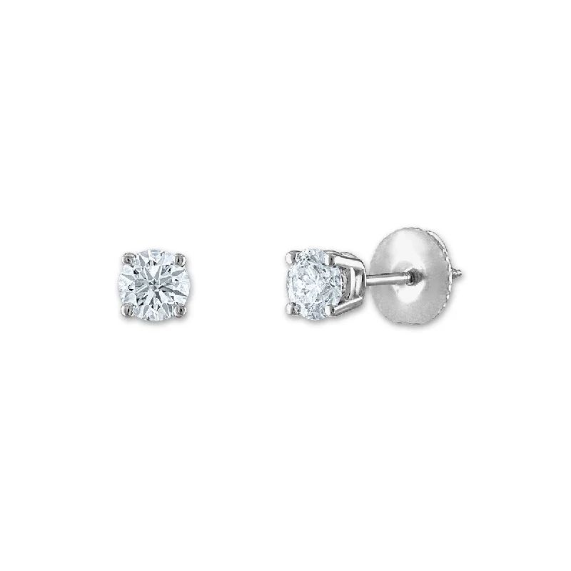 Your Dream Jewelry At Dream Prices – Shop Now Contemporary Fashion Sale Signature Certificate EcoLove 1/2 CTW Round Lab Grown Diamond Solitaire Stud Earrings in 14KT White Gold