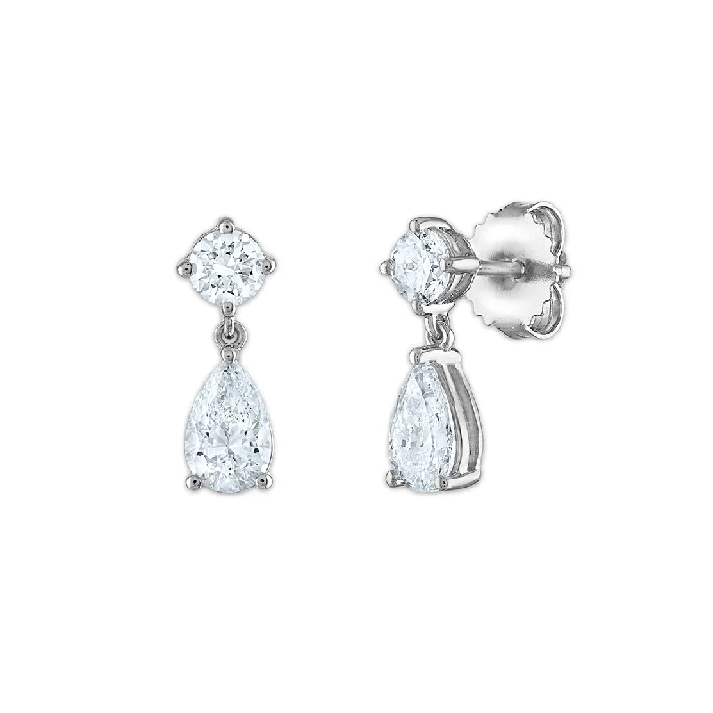 Classic And Modern Jewelry Styles On Sale Limited Time Special Offer Signature EcoLove 1 1/2 CTW Lab Grown Diamond Earrings in 14KT White Gold