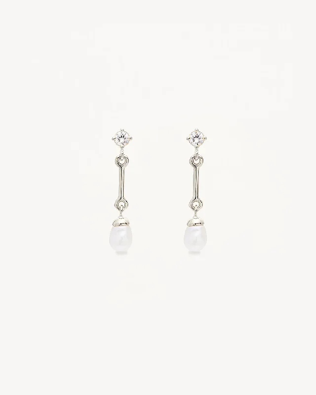 Elegant Jewelry Pieces At Unbelievable Prices Sterling Silver Embrace Stillness Pearl Drop Earrings