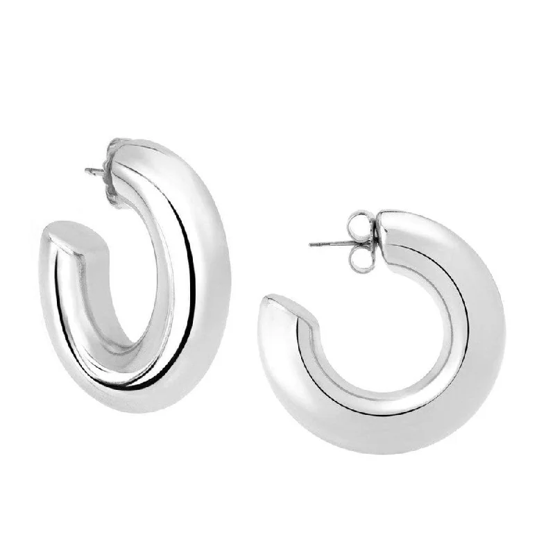 Elegant Jewelry, Exclusive Prices – Shop Now Silver Medium Hoop Earrings