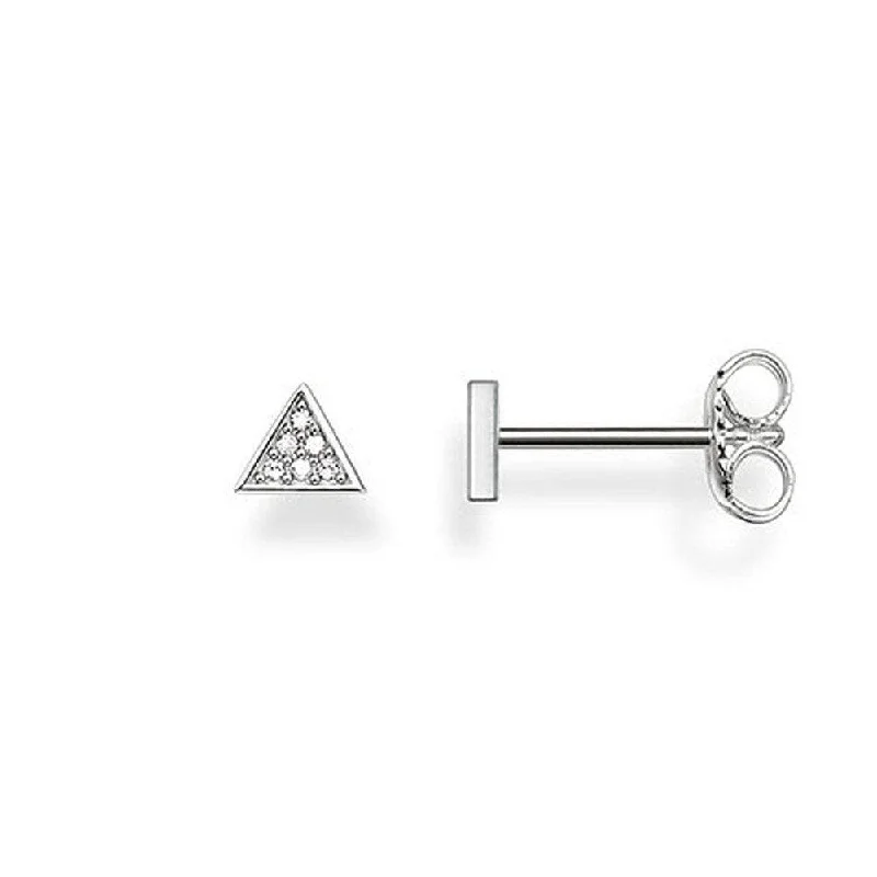 Shop High-Quality Jewelry At Jaw-Dropping Discounts Silver Studs Triangle With Diamonds