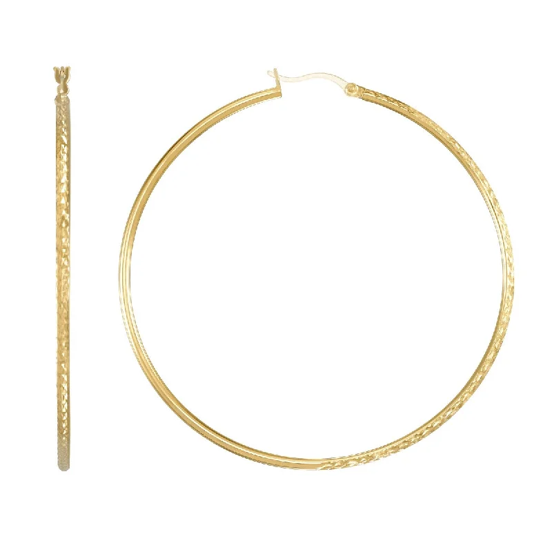 Must-Have Jewelry Pieces At Reduced Prices Exclusive Deals Online Simone I Smith Collection 18KT Yellow Gold Plated Sterling Silver 60X2MM Hoop Earrings