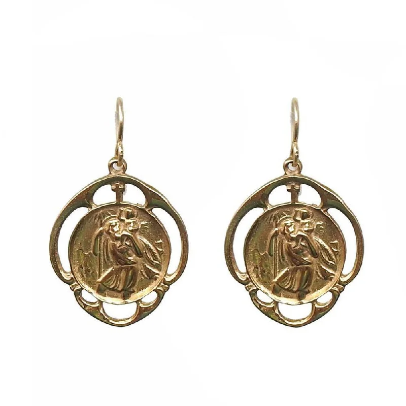 Shop Handcrafted Jewelry At Special Promotional Rates St Christopher Medal Earrings