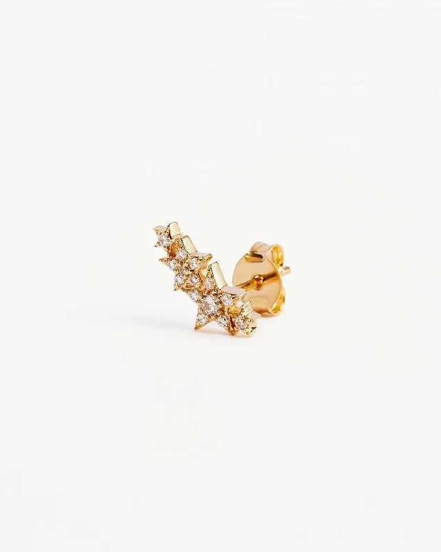 Fashion-Forward Jewelry At Exclusive Discounts 14k Solid Gold Stardust Lab-Grown Diamond Ear Crawler-Right