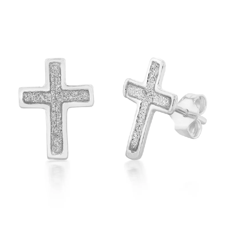 Holiday Jewelry Sale – Perfect Gifts At Great Prices Sterling Silver 12mm Stardust Cross Studs