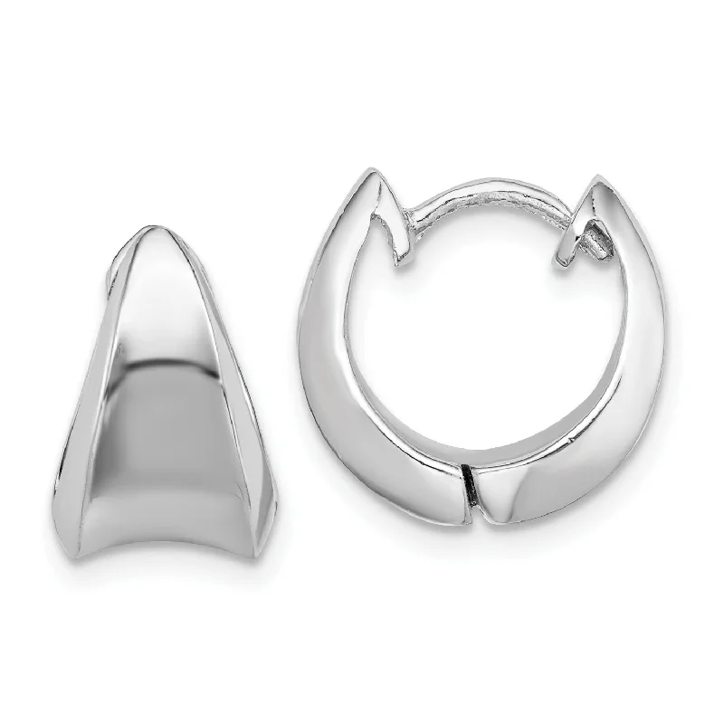 Chic And Stylish Jewelry At Exclusive Prices Clearance Event Sterling Silver 13MM Hinged Hoop Earrings