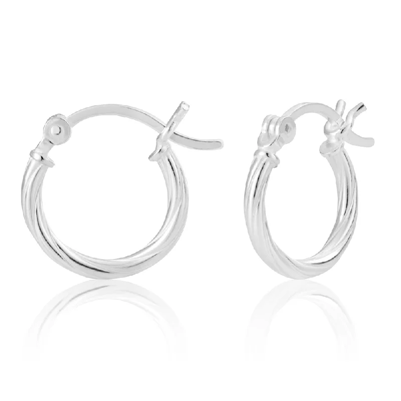 Seasonal Jewelry Deals – Elevate Your Style Sterling Silver 15mm Twist Hoop Earrings