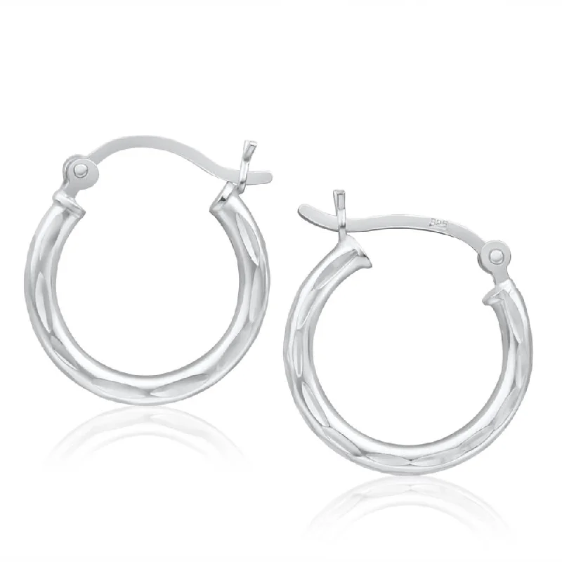 Shop Elegant Jewelry At Unbeatable Prices Winter Warehouse Sale Sterling Silver 18mm Fancy Hoop Earrings