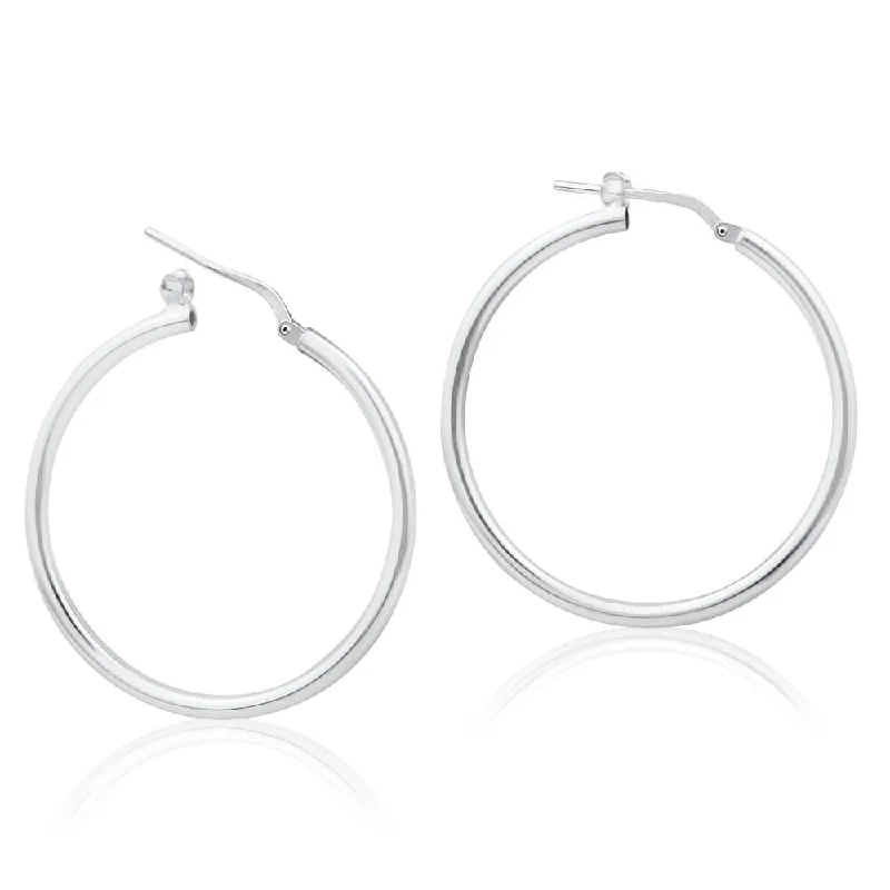 Save On Luxury Jewelry Pieces – Limited-Time Offers Fashion Essentials Sterling Silver 30mm Plain Thin Hoop Earrings