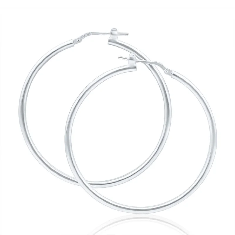 Jewelry Deals That Sparkle – Shop Today Elegant Fashion Offers Sterling Silver 40mm Plain Thin Hoop Earrings