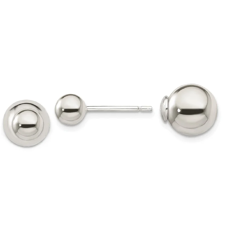 Elegant Designs, Unbeatable Discounts – Shop Jewelry Now Hot Brand Discounts Sterling Silver 6MM 10MM Reversible Ball Stud Earrings